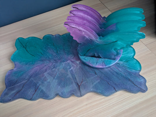 Aurora borealis placemat and butterfly coasters